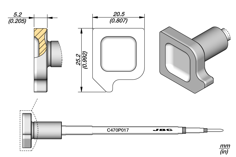 C470P017 - RF Shield Removal Cartridge 25.5 x 20.5